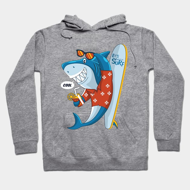 Shark Surfer Hoodie by Mako Design 